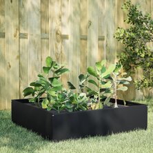 Plantenbak verhoogd 100x100x25 cm staal zwart