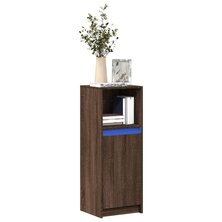 Dressoir met LED 38x34x100 cm bewerkt hout bruin eikenkleur