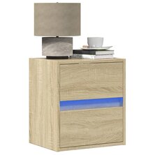 Tv-wandmeubel met LED-verlichting 41x31x45 cm sonoma eikenkleur