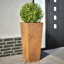 Plantenbakken 2 st 35x35x75 cm cortenstaal