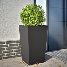 Plantenbak 45x45x75 cm staal zwart