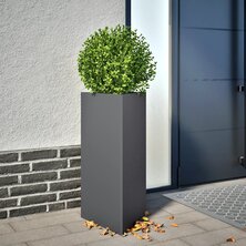 Plantenbak driehoek 40x34,5x70 cm staal antracietkleurig