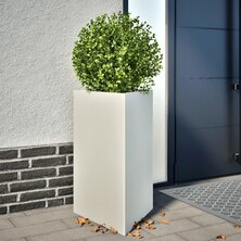 Plantenbak driehoek 50x43x75 cm staal wit