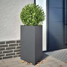 Plantenbak driehoek 50x43x75 cm staal antracietkleurig