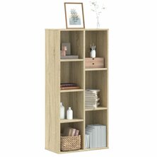 Boekenkast 50x25x105 cm bewerkt hout sonoma eikenkleurig