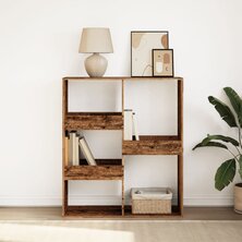 Boekenkast / kamerscherm 100x33x115 cm oud houtkleurig