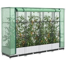 Plantenbak verhoogd met kashoes 160x40x123 cm rattanlook