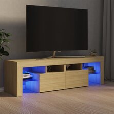 Tv-meubel LED-verlichting 140x36,5x40 cm sonoma eikenkleurig