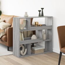 Boekenkast 100x33x94,5 cm bewerkt hout grijs sonoma eikenkleur