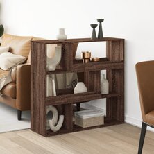 Boekenkast 100x33x94,5 cm bewerkt hout bruin eikenkleurig