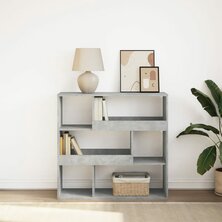 Boekenkast / kamerscherm 100x33x94,5 cm betongrijs