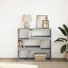 Boekenkast / kamerscherm 100x33x94,5 cm grijs sonoma eiken