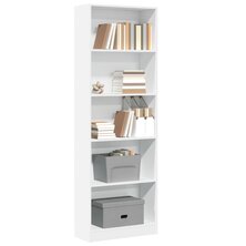 Boekenkast 60x24x176 cm bewerkt hout wit