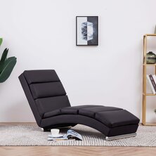 Chaise longue kunstleer bruin 