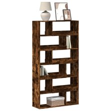 Boekenkast 100x33x187,5 cm bewerkt hout gerookt eikenkleurig