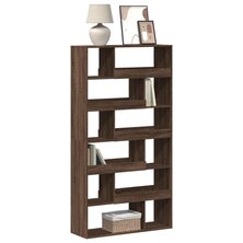 Boekenkast 100x33x187,5 cm bewerkt hout bruin eikenkleurig