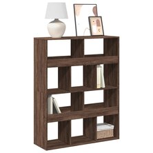 Boekenkast 100x33x125,5 cm bewerkt hout bruin eikenkleurig