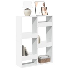 Boekenkast 100x33x135 cm bewerkt hout wit