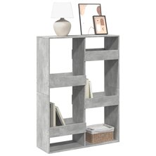 Boekenkast 100x33x135 cm bewerkt hout betongrijs