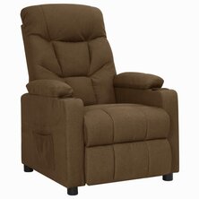 Fauteuil verstelbaar stof bruin