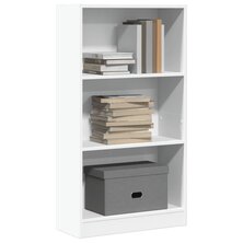 Boekenkast 60x24x109 cm bewerkt hout wit