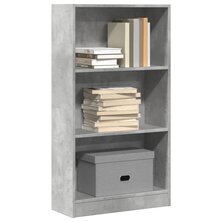 Boekenkast 60x24x109 cm bewerkt hout betongrijs