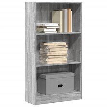 Boekenkast 60x24x109 cm bewerkt hout grijs sonoma eikenkleurig