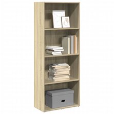 Boekenkast 60x30x152 cm bewerkt hout sonoma eikenkleurig