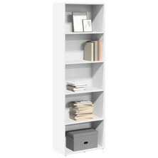 Boekenkast 60x30x189 cm bewerkt hout wit