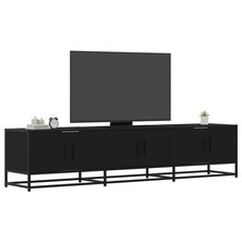 Tv-meubel 180x35x41 cm bewerkt hout zwart