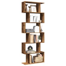 Kamerscherm / boekenkast 6-laags 70x24x193 cm hout oud hout