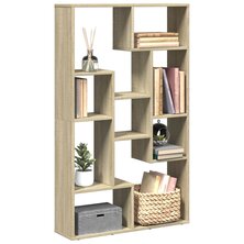 Boekenkast 72x20x120 cm bewerkt hout sonoma eikenkleurig