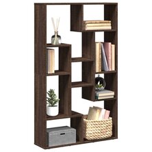 Boekenkast 72x20x120 cm bewerkt hout bruin eikenkleurig