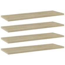 Wandschappen 4 st 60x20x1,5 cm spaanplaat sonoma eikenkleurig