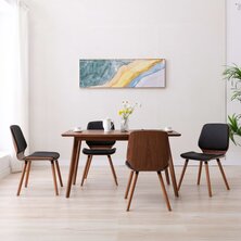 Eetkamerstoelen 4 st kunstleer zwart