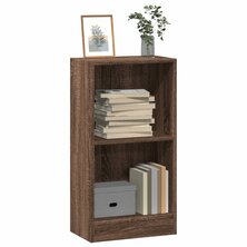 Boekenkast 40x24x76 cm bewerkt hout bruin eikenkleurig