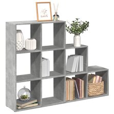 Kamerscherm / boekenkast 3-laags 137,5x29x103,5 cm hout grijs