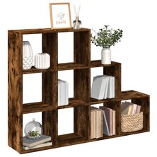 Kamerscherm / boekenkast 137,5x29x103,5 cm hout gerookt eiken