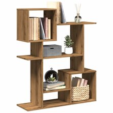 Kamerscherm / boekenkast 92x29x112 cm hout artisanaal eiken