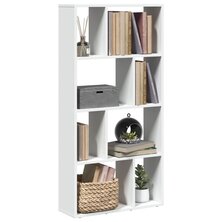 Boekenkast 60x20x120 cm bewerkt hout wit