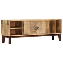 Tv-meubel 130x30x46 cm massief ruw mangohout