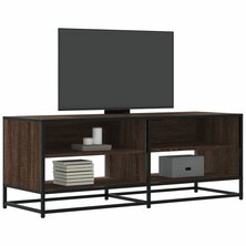 Tv-meubel 120,5x40x46 cm bewerkt hout metaal bruin eikenkleur