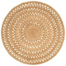 Tapijt rond 150 cm gevlochten jute