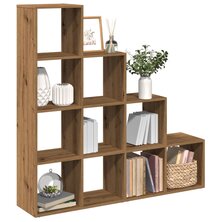 Kamerscherm / boekenkast 131,5x29x131,5 cm hout artisanaal eik