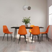 Eetkamerstoelen 6 st PP oranje