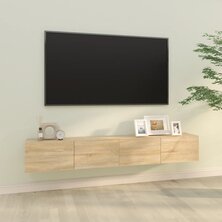 Tv-wandmeubels 2 st 100x30x30 cm hout sonoma eikenkleurig