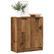 Dressoir 60x30x70 cm bewerkt hout oud houtkleurig