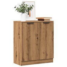 Dressoir 60x30x70 cm bewerkt hout artisanaal eikenkleurig