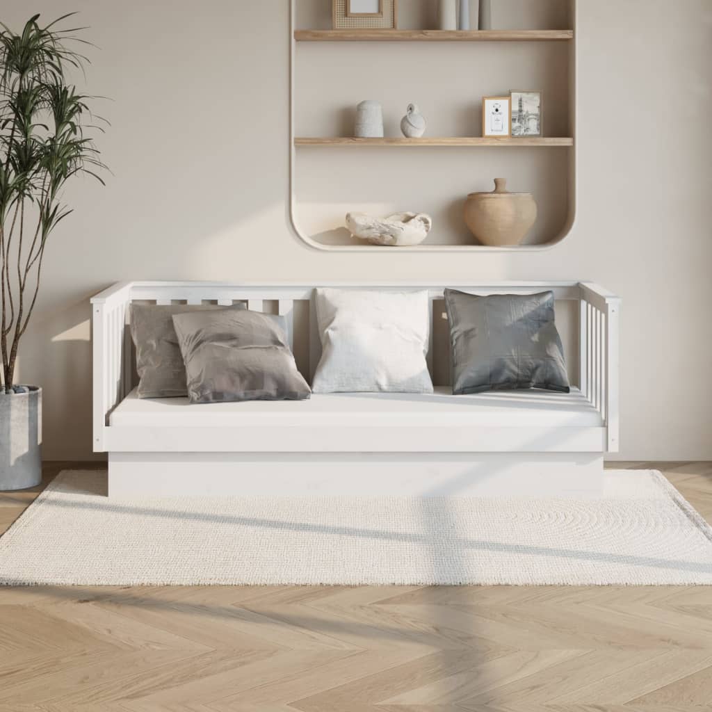 VidaXL Slaapbank 90x190 cm massief grenenhout wit