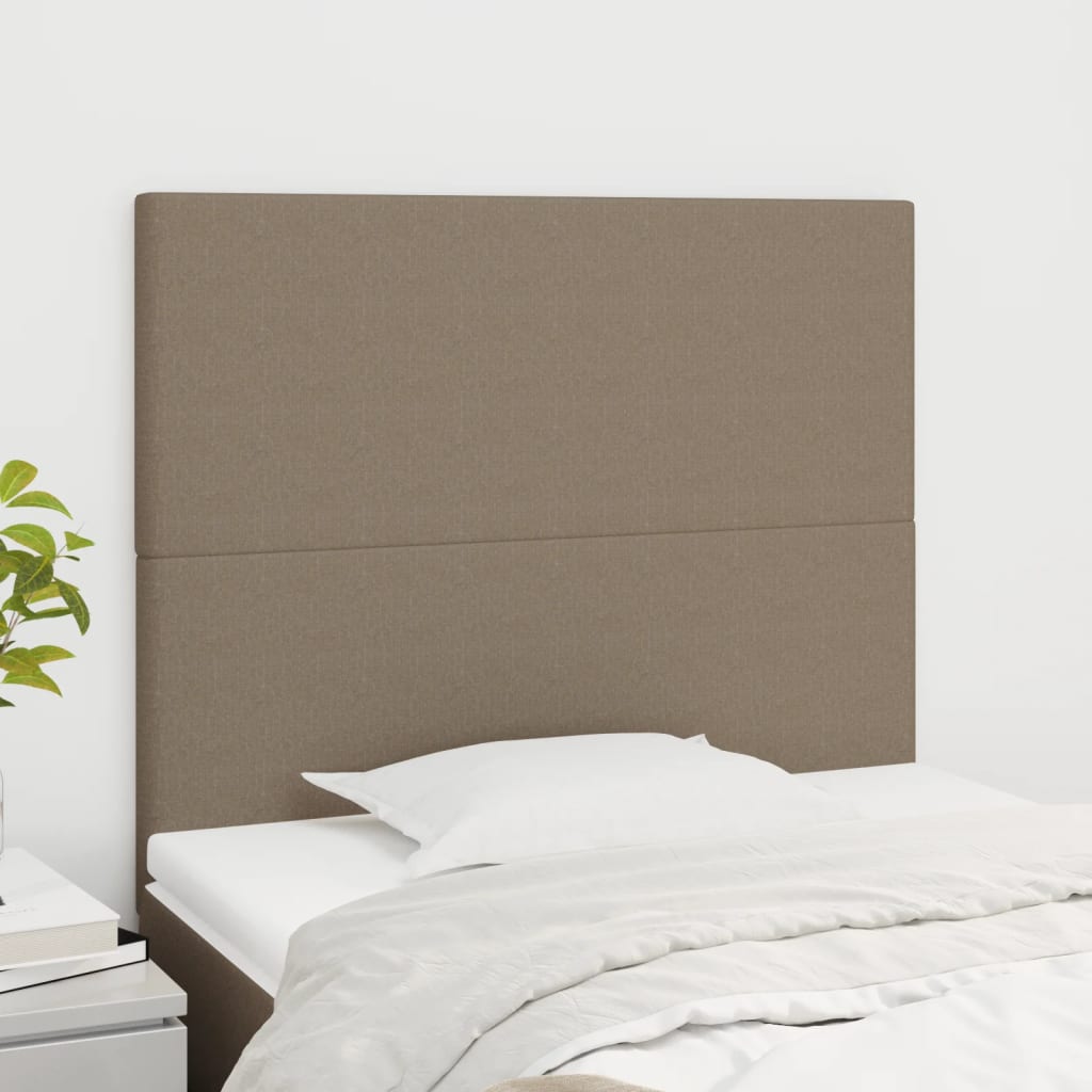 VidaXL Hoofdborden 2 st 100x5x78/88 cm stof taupe